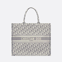 DIOR-디올 블랙 매크로까나쥬 카프스킨 Book Tote 미디엄 숄더백 36.5cm - M1324OWHP_M900
