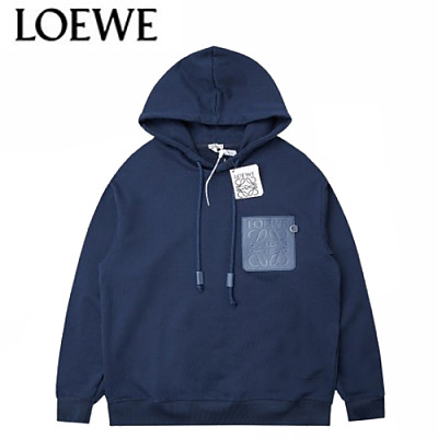 LOEWE-08303 로에베 블랙 코튼 후드 티셔츠 남여공용