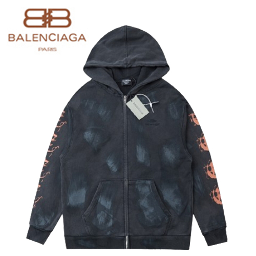 BALENCIAGA-08302 발렌시아가 블랙 프린트 장식 후드 재킷 남여공용