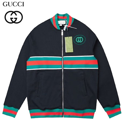 GUCCI-083010 구찌 화이트 Web 스트라이프 장식 봄버 재킷 남여공용