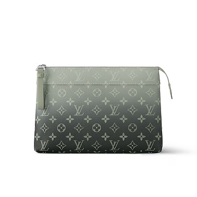 LOUIS VUITTON-M11545 루이비통 카키 그린 모노그램 그라디언트 포쉐트 보야주 수플 파우치 30cm