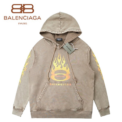 BALENCIAGA-090915 발렌시아가 블랙 프린트 장식 워싱 후드 티셔츠 남성용