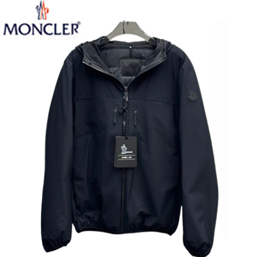 MONCLER-09262 몽클레어 블랙 나일론 바람막이 후드 재킷 남성용