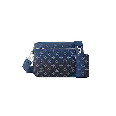 [스페셜오더]LOUIS VUITTON-M57840 루이비통 네이비 블루 모노그램 프린트 트리오 메신저