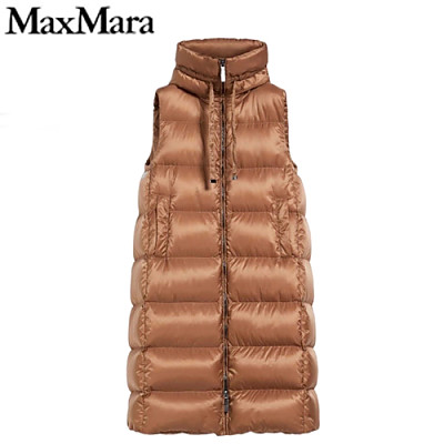 MAX MARA-101111 막스마라 블랙 나일론 롱 패딩 베스트 여성용