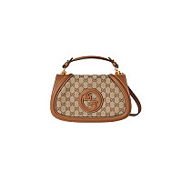 GUCCI-815714 4730 구찌 블루 가죽 구찌 블론디 스몰 탑 핸들백