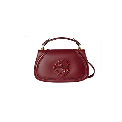 GUCCI-815714 2718 구찌 브라운 가죽 구찌 블론디 스몰 탑 핸들백