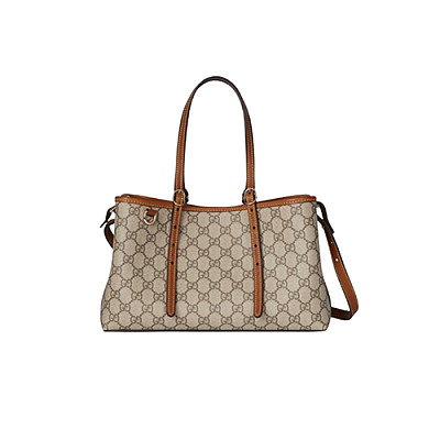 GUCCI-815214 9758 구찌 베이지 GG 엠블럼 스몰 토트백