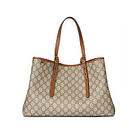GUCCI-815213 1000 구찌 블랙 가죽 GG 엠블럼 미디엄 토트백