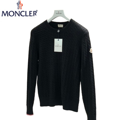 MONCLER-10218 몽클레어 블랙 니트 코튼 스웨터 남성용