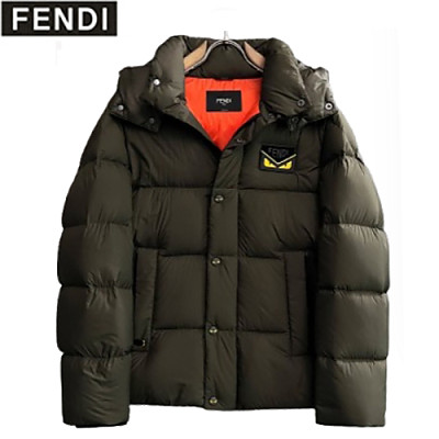 FENDI-111415 펜디 카키 백 버그 아이 디테일 패딩 남성용