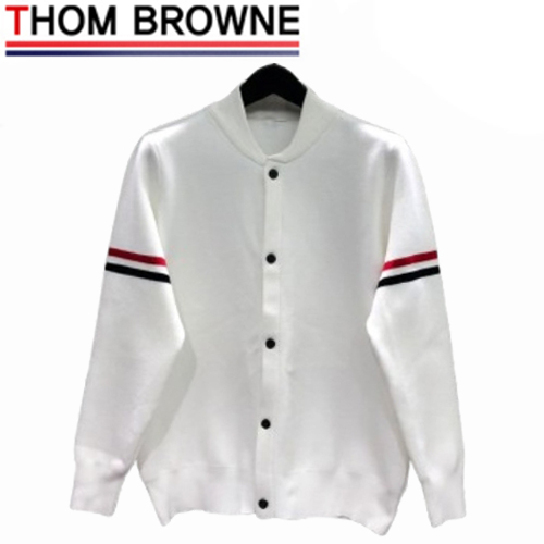 THOM BROWNE-11222 톰 브라운 화이트 스트라이프 장식 가디건 남성용