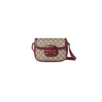 GUCCI-815205 1000 구찌 블랙 가죽 구찌 홀스빗 1955 미니 숄더백