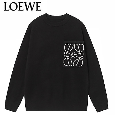 LOEWE-12047 로에베 블루 니트 코튼 스웨터 남여공용