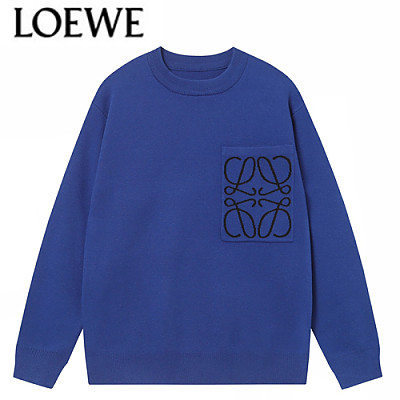 LOEWE-12046 로에베 화이트 니트 코튼 스웨터 남여공용