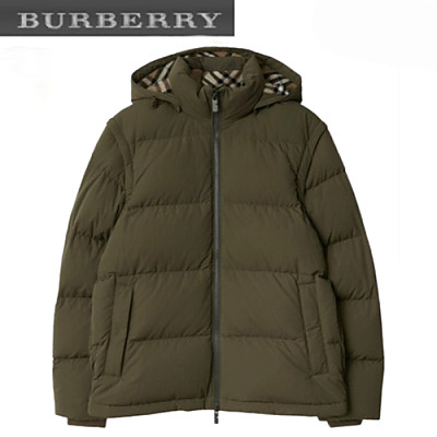 BURBERRY-80979441 버버리 베이지 디태처블 슬리브 나일론 비드포드 퍼퍼 재킷 남여공용