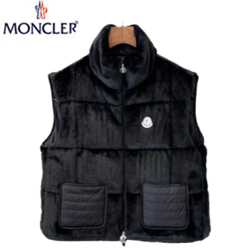 MONCLER-12115 몽클레어 블랙 시어링 패딩 조끼 여성용