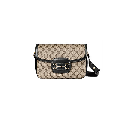 GUCCI-815178 1000 구찌 블랙 가죽 구찌 홀스빗 1955 스몰 숄더백