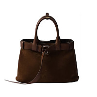 PRADA-2VY011 프라다 화이트/블루 스트라이프 캔버스 드로스트링 더플백