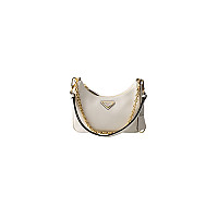 PRADA-1BC204 프라다 화이트 사피아노 가죽 미니 호보 백 22cm