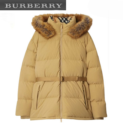 BURBERRY-80969101 버버리 블랙 쇼트 나일론 퍼퍼 코트 여성용