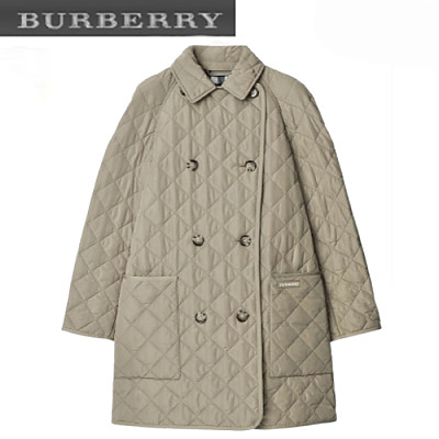 BURBERRY-12222 버버리 블랙 나일론 퀄팅 코트 여성용