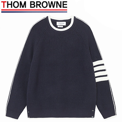 THOM BROWNE-122416 톰 브라운 레드 스트라이프 장식 스웨터 남여공용