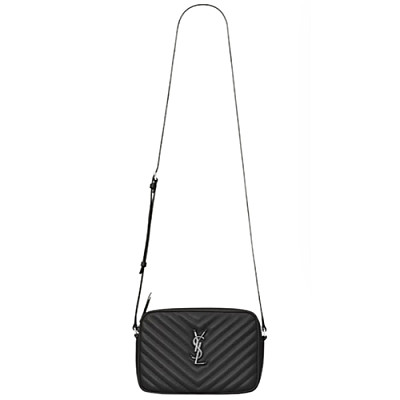 SAINT LAURENT-761554 생 로랑 그레이 퀼트 가죽 LOU 카메라백