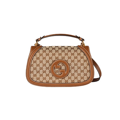 GUCCI-815716 1000 구찌 블랙 가죽 구찌 블론디 미디엄 탑 핸들백