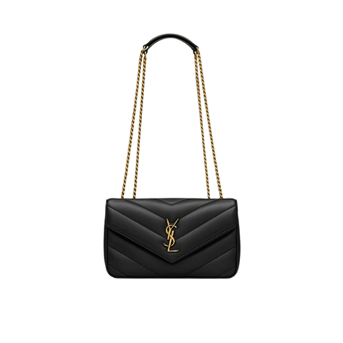 SAINT LAURENT-801437 생 로랑 블랙 마틀라세 램스킨 loulou 스몰백