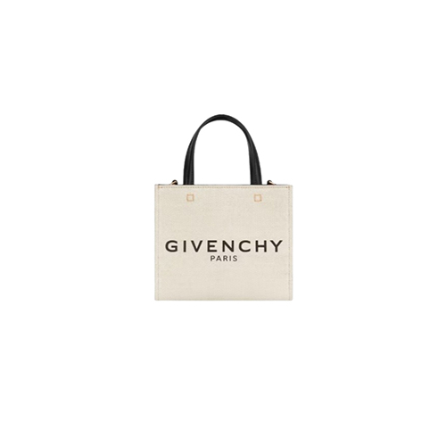 GIVENCHY-BB50N0B 지방시 화이트 G 토트 캔버스 미니 토트백