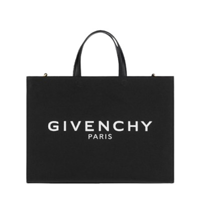 GIVENCHY-BB50N2B 지방시 화이트 G 토트 캔버스 미디엄 토트백