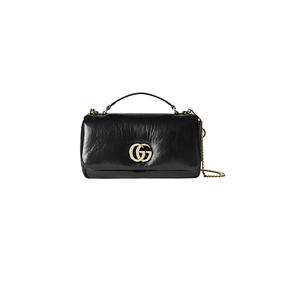 GUCCI-806016 6207 구찌 레드 패딩 퀼티드 레더 GG 밀라노 스몰 탑 핸들백