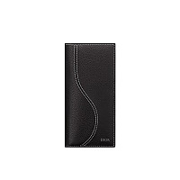 DIOR-2ADBC33 디올 블랙/베이지 Saddle 버티컬 장지갑