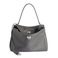 BALENCIAGA-789772 발렌시아가 브라운 금장 로데오 미디엄 핸드백