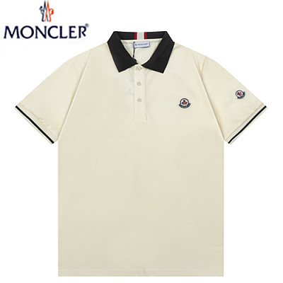 MONCLER-04015 몽클레어 아이보리 코튼 폴로 티셔츠 남성용