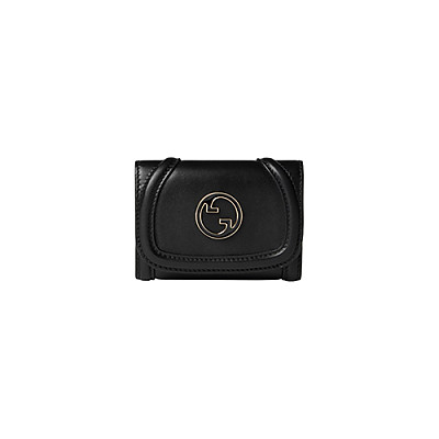 GUCCI-818795 1000 구찌 블랙 가죽 구찌 블론디 카드 케이스