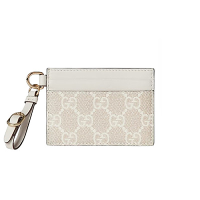 GUCCI-819121 8459 구찌 핑크 GG 엠블럼 스트랩 카드 케이스