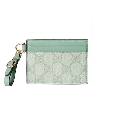 GUCCI-819121 8459 구찌 핑크 GG 엠블럼 스트랩 카드 케이스
