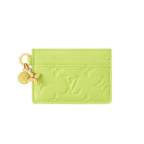 LOUIS VUITTON-M13645 루이비통 제스티 라임 모노그램 앙프렝뜨 LV 참 카드 홀더