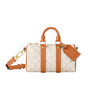LOUIS VUITTON-M11595 루이비통 블랙 브러시드 모노그램 키폴 반둘리에 25
