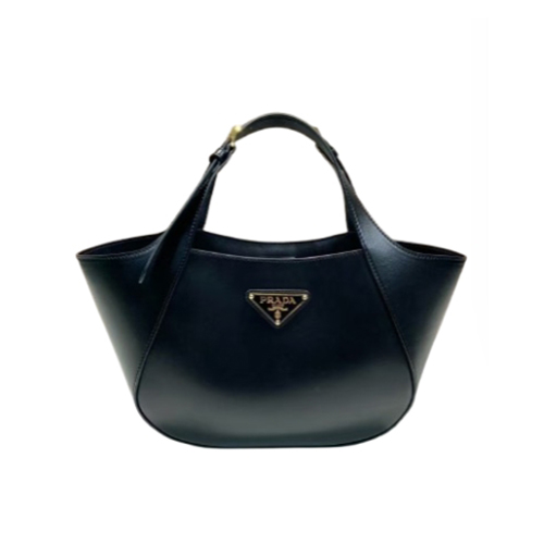PRADA-1BG483 프라다 블랙 송아지 가죽 토트백