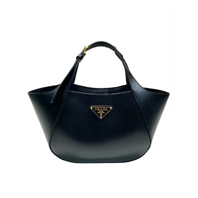 PRADA-1BG483 프라다 블랙 송아지 가죽 토트백