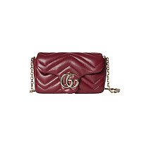GUCCI-841290 4928 구찌 라이트 블루 가죽 GG 마몽 미니 숄더백