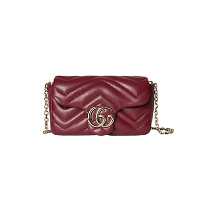 GUCCI-841290 6823 구찌 핑크 가죽 GG 마몽 미니 숄더백