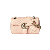 GUCCI-837280 1000 구찌 블랙 가죽 GG 마몽 스몰 숄더백