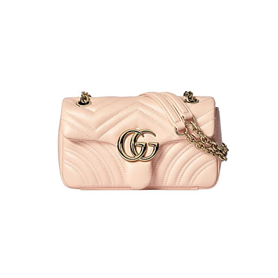 GUCCI-837280 1000 구찌 라이트 블랙 가죽 GG 마몽 스몰 숄더백