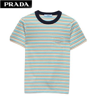 PRADA-06042 프라다 레드 스트라이프 티셔츠 여성용