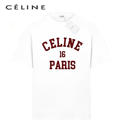 CELINE-06095 셀린느 블랙 프린트 장식 티셔츠 남여공용