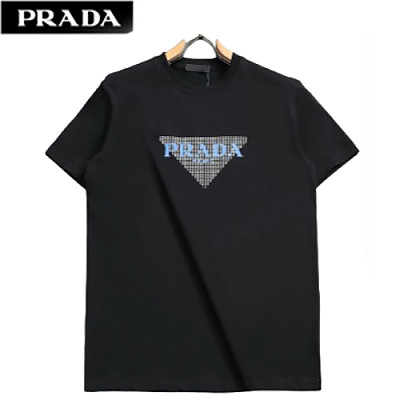 PRADA-060913 프라다 화이트 프린트 장식 티셔츠 남여공용